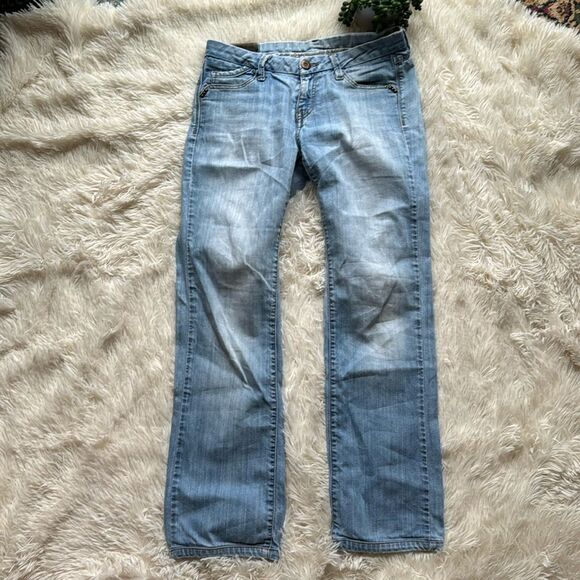 Mango Collection Light Wash Denim Bootcut Jeans Size 6 - Picture 2 of 7